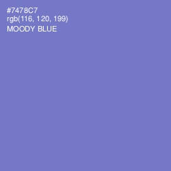 #7478C7 - Moody Blue Color Image